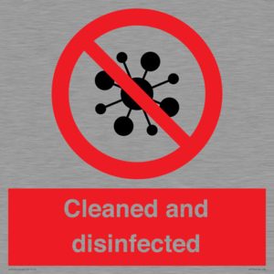 Cleaned and disinfected